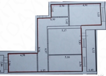 3-к квартира, 89 м2, 3/4 эт.