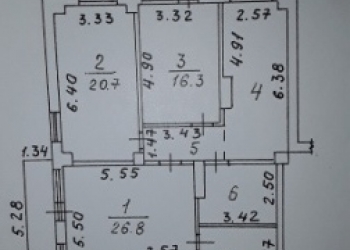 3-к 103 м2, 4/17 возле Цирка, Кирова 64
