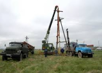 Установка опор лэп 0.4-10 кВ. Строительство лэп