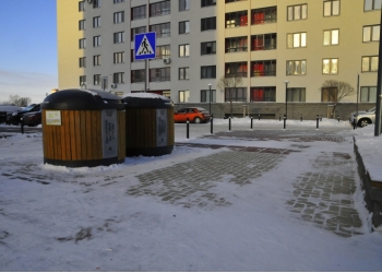 Аккуратные заглубленные контейнеры для бытовых отходов Luowia