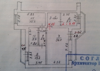 5-к квартира 166 мкв на 4-5-этаже в Твери.
