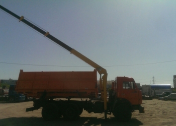 Камаз 45143 самосвал с манипулятором tadano