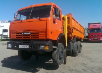 Камаз 45143 самосвал с манипулятором tadano