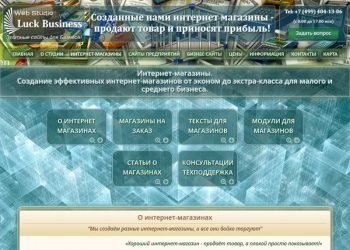 Создание прибыльных интернет-магазинов и сайтов. Веб-студия "Luck Business".