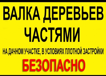 Спилить дерево, валка деревьев