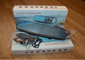 ВИДЕОРЕГИСТРАТОР-ЗЕРКАЛО ВЫСОКОЙ ЧЁТКОСТИ VEHICLE BLACKBOX DVR - С КАМЕРОЙ ЗАДНЕ
