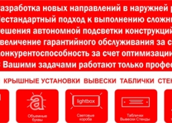 Производство рекламных вывесок и букв