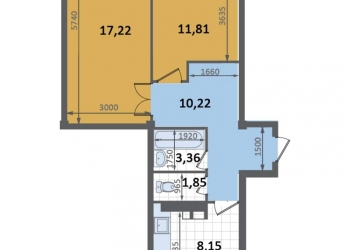 2-к квартира, 52 м2, 4/4 эт.