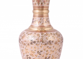 Ваза латунная (Орнамент - Белый Лист)