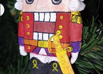 Ватная ёлочная игрушка Щелкунчик