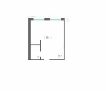 1-к квартира, 35 м2, 4/8 эт. Garden Palace