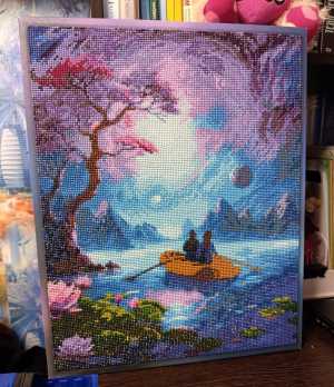 Картина в стиле алмазная вышивка