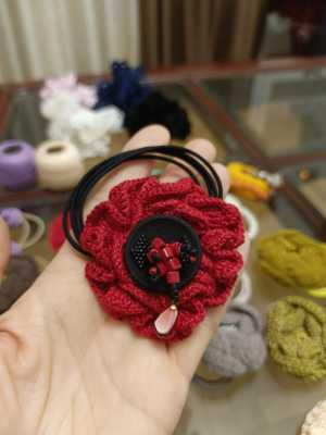 Резинка для волос "Цветок" Billioncrochet ручная работа