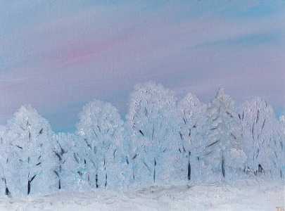 Деревья в снегу