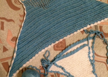 Вязанный купальник( топ₽