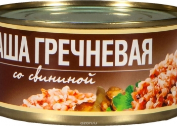 Продаем Каша гречневая со свининой ТУ 325г ж/б