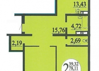 2-к квартира, 79 м2, 15/23 эт.