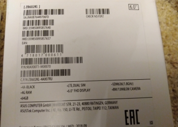 Продам смартфон ASUS ZenFone Max Pro M1 64Gb, ZB602KL