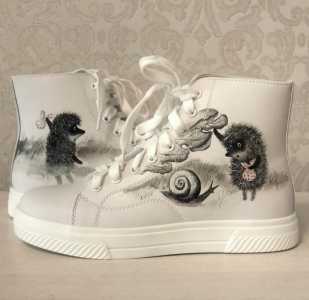 Роспись изделий из кожи кожзама