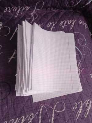 2 листа по 52 штуки тетрадные листы в клетку