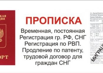 Постоянная прописка штамп в паспорте Регистрация