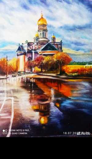 Исаакиевский собор, картина маслом.