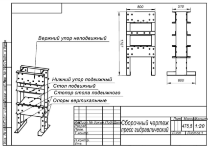 Рама для установки любого гидравлического инструмента давлением до 65 тонн