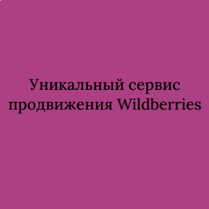 Уникальный сервис продвижения Wildberris.