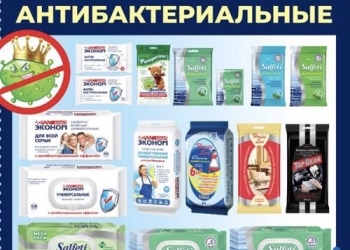 Влажные салфетки Антибактер Smart Эконом 100 / Антисептики Гель 80мл