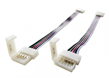 Коннектор для светодиодной ленты RGBW 12 В двухсторонний с проводом