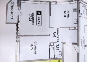 2-к квартира, 53 м2, 11/18 эт.