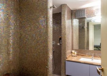 Облицовка мозаикой гексагон