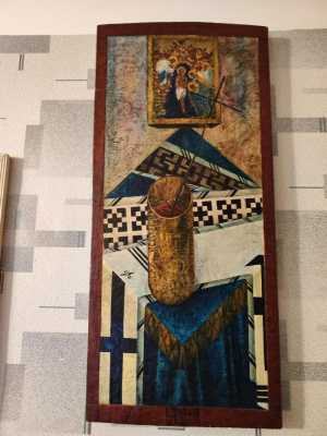 Александр Жиров, "Крещение", картина на доске, 1988,