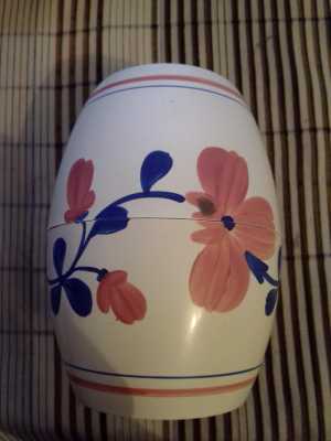Копилка из СССР. Бочонок с росписью.