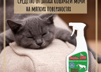 Средство от запаха кошачьей мочи на мягких поверхностях