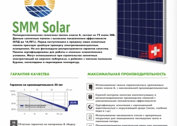 Солнечная поликристаллическая панель SMMP72 320 Вт оптом