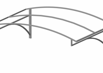 Каркас сварного козырька под любое покрытие.