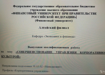 Дипломная работа