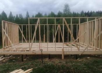 каркас дома в сборе