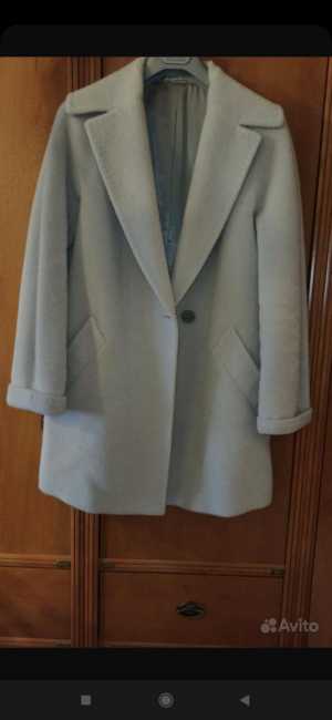 Пальто однобортное из шерсти альпаки