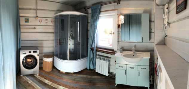 Коттедж 116 м2 из кругляка с лесом и речкой
