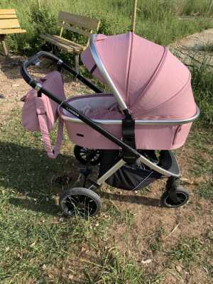 Продам коляску Luxmom 750 розовая 3в1