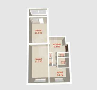 2-к квартира, 49 м2, 4/5 эт.