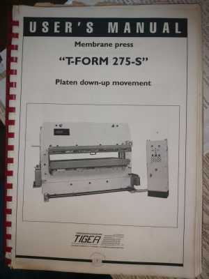 Пресс горячий гидравлический Tiger T-form Италия