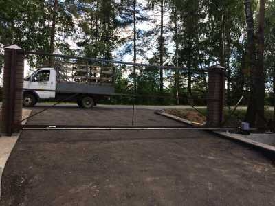 Откатные ворота на заказ с автоматикой