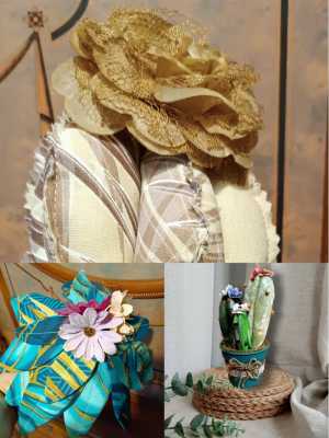 Цветы из ткани