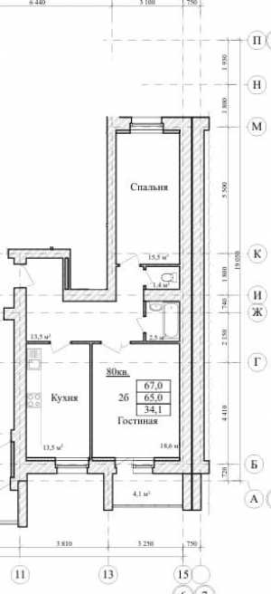2-к квартира, 65 м2, 16/16 эт.
