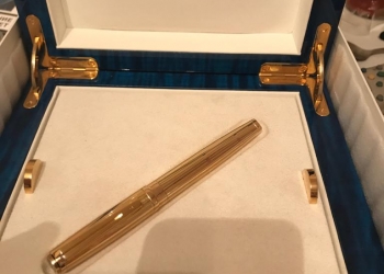 Золотая ручка waterman exception solid gold F