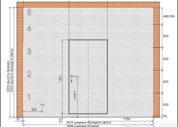 Гаражные ворота с калиткой Алютех на проем 3500х3000h мм белые