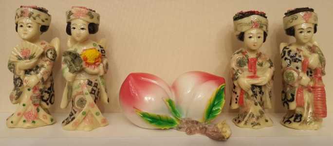 Нэцкэ комплект девочки + перец